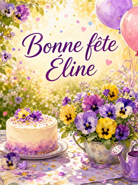 Carte bonne fête Éline