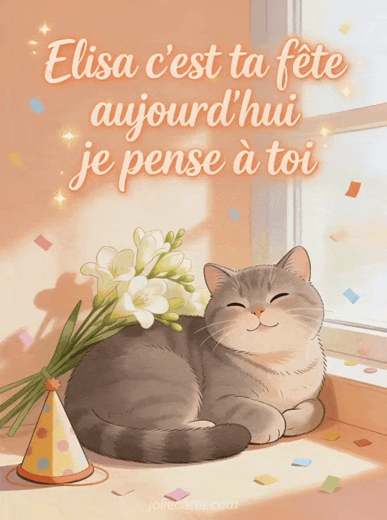 Bonne fête Elisa - Bonne fete elisa chat