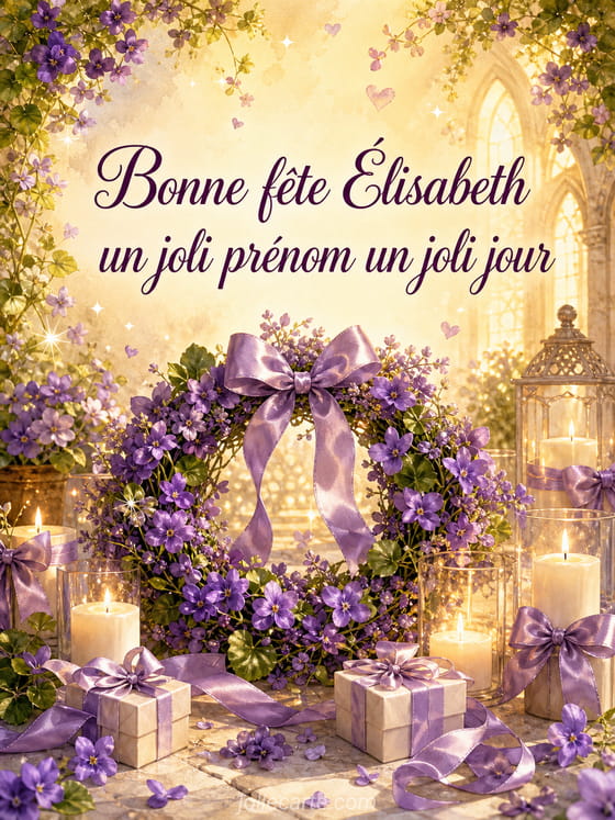 Carte bonne fête Élisabeth