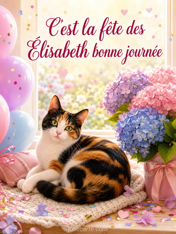 Carte bonne fête Élisabeth