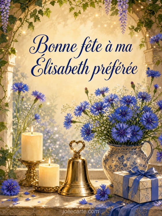 Carte bonne fête Élisabeth