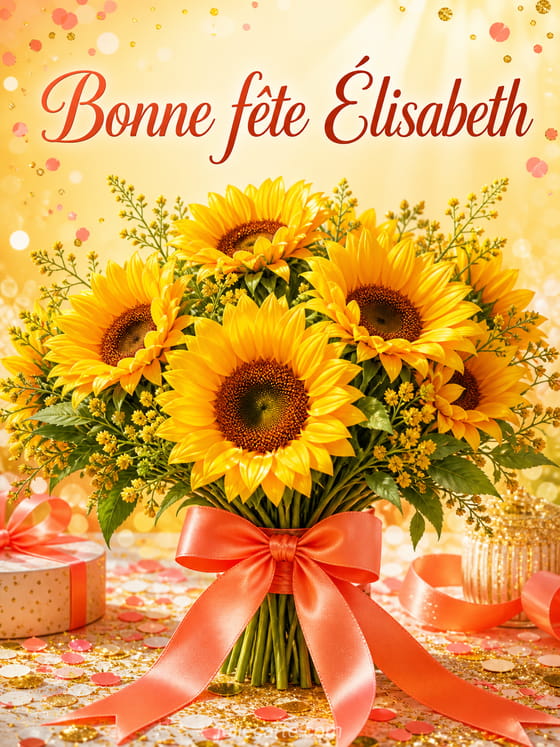 Carte bonne fête Élisabeth
