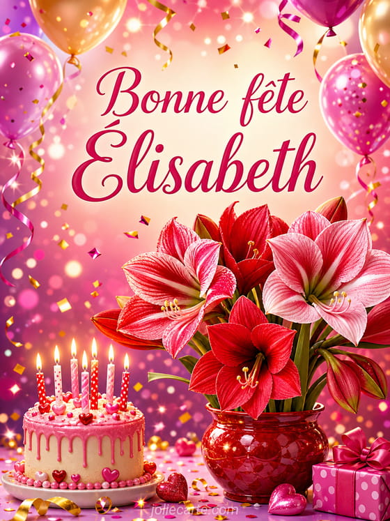 Carte bonne fête Élisabeth