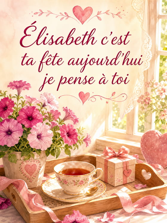 Carte bonne fête Élisabeth