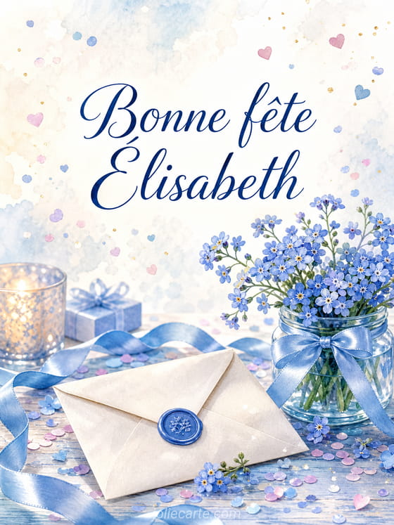 Carte bonne fête Élisabeth