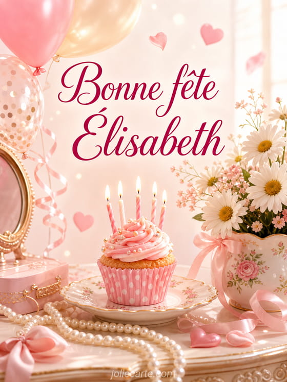 Carte bonne fête Élisabeth