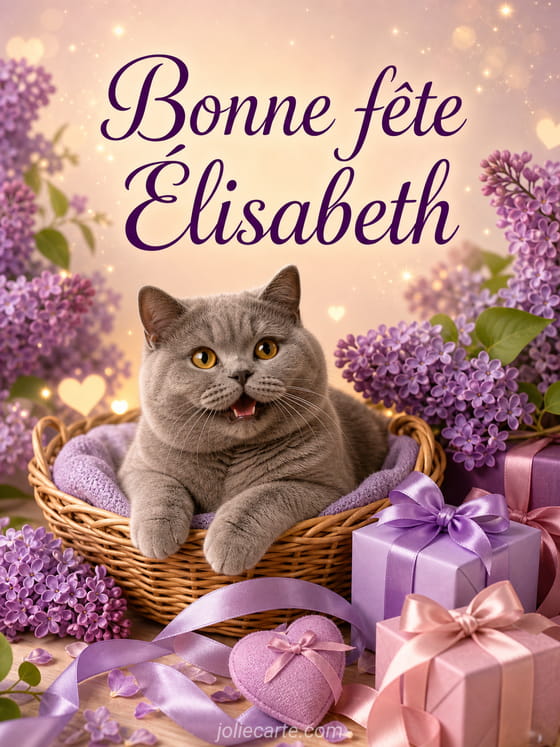 Carte bonne fête Élisabeth