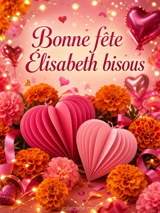 Carte bonne fête Élisabeth