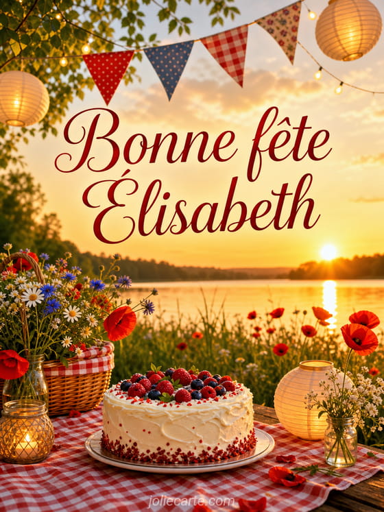 Carte bonne fête Élisabeth