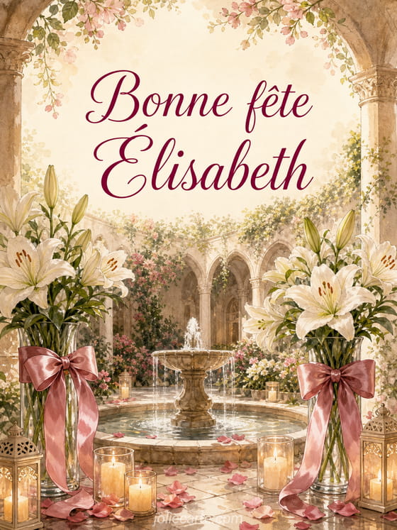 Carte bonne fête Élisabeth