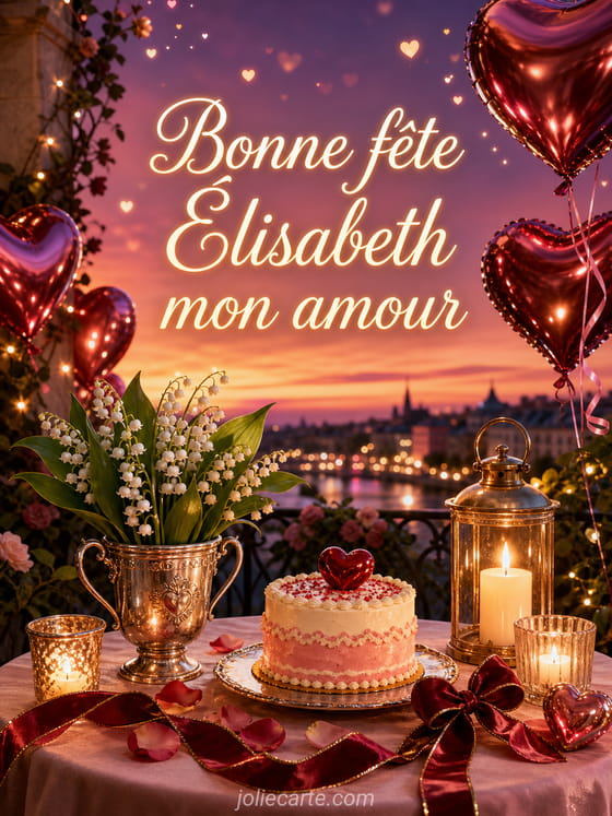 Carte bonne fête Élisabeth