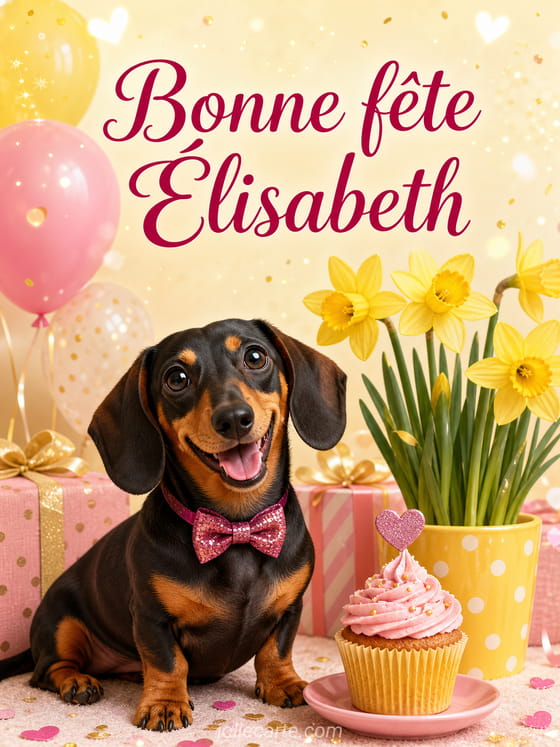 Carte bonne fête Élisabeth
