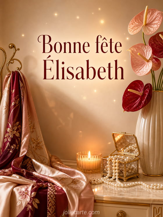 Carte bonne fête Élisabeth