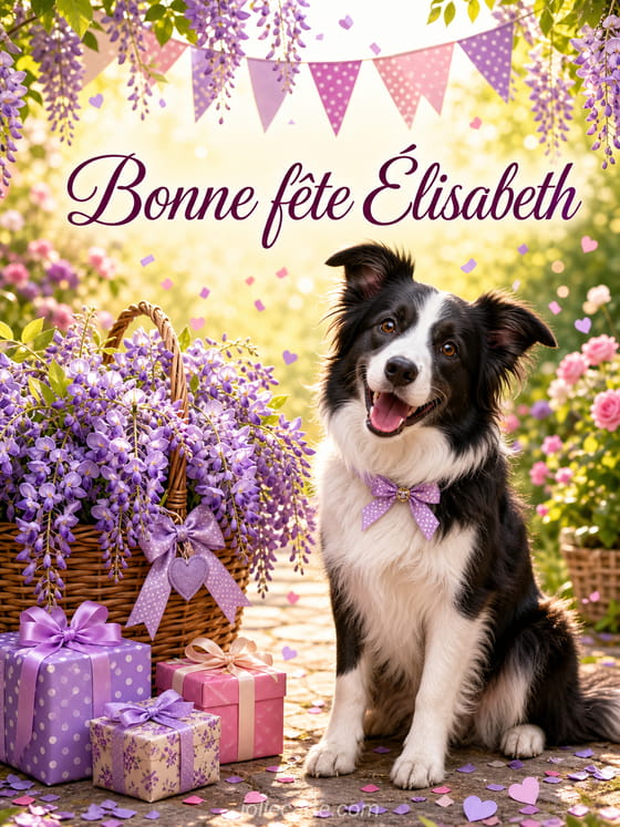 Carte bonne fête Élisabeth