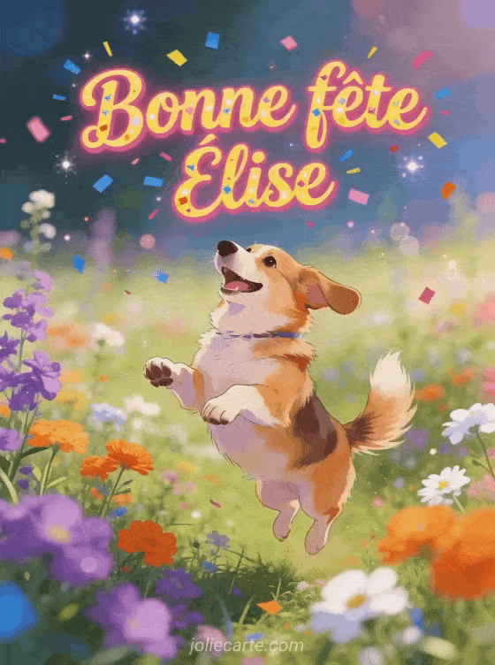 Bonne fête Elise - Elise gif bonne fete gratuit