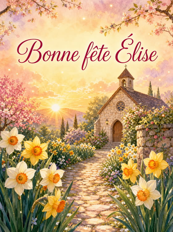 Carte bonne fĂȘte Ălise
