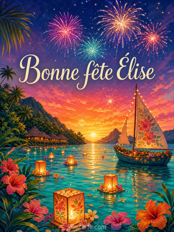 Carte bonne fĂȘte Ălise
