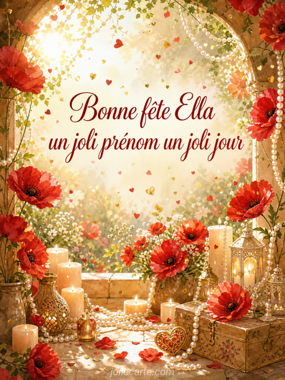 Carte bonne fĂȘte Ella