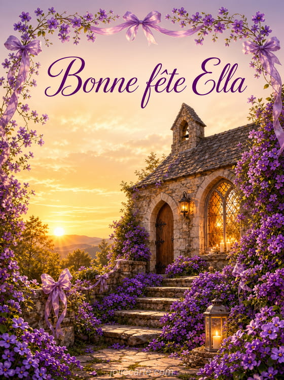 Carte bonne fĂȘte Ella