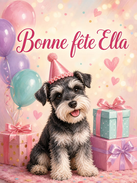 Carte bonne fĂȘte Ella
