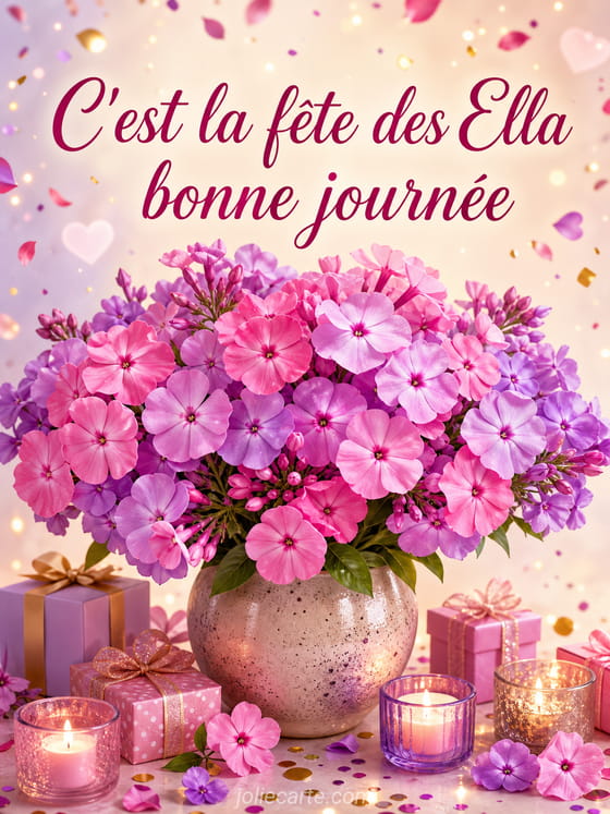 Carte bonne fĂȘte Ella
