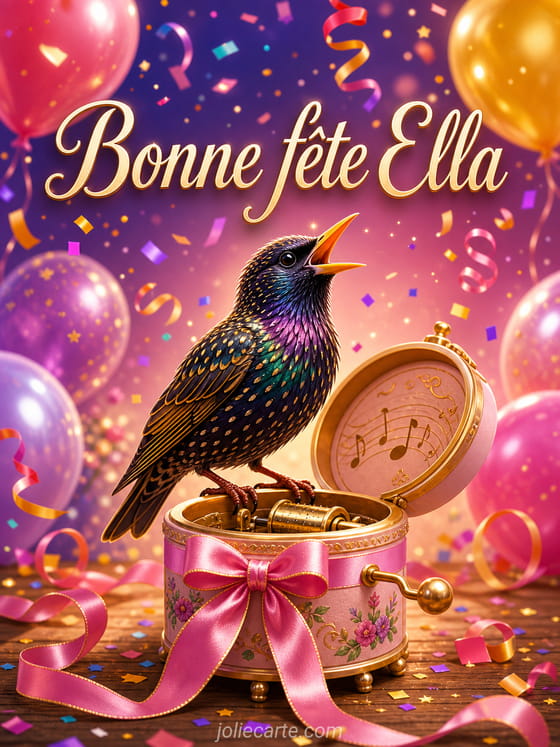 Carte bonne fĂȘte Ella