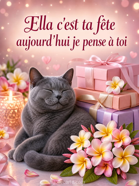 Carte bonne fĂȘte Ella