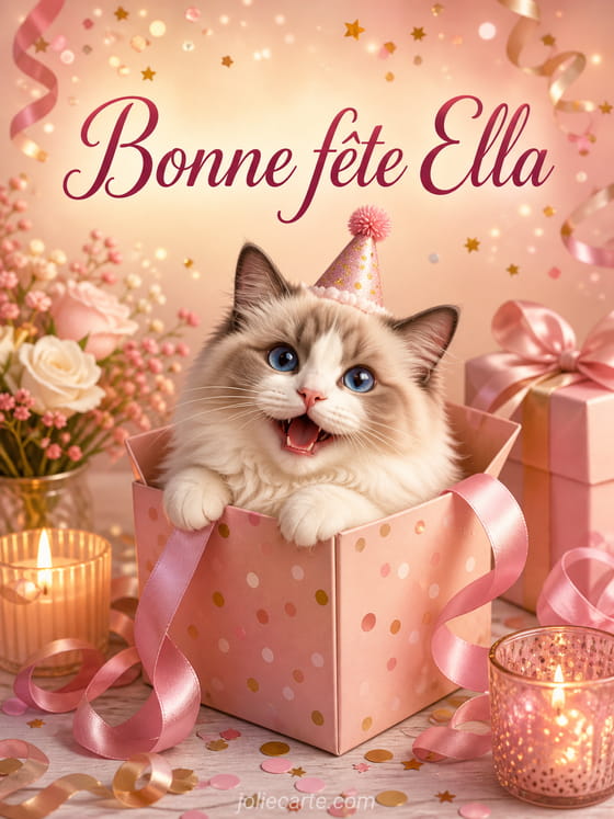 Carte bonne fĂȘte Ella