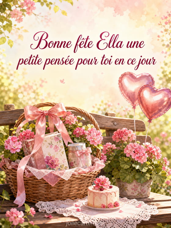 Carte bonne fĂȘte Ella