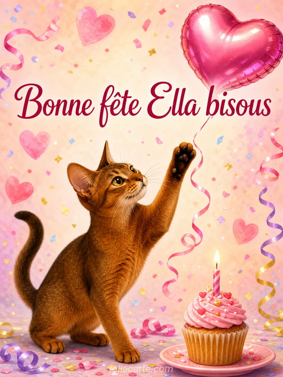 Carte bonne fĂȘte Ella