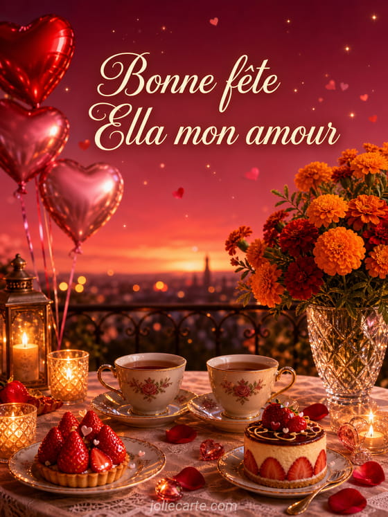 Carte bonne fĂȘte Ella