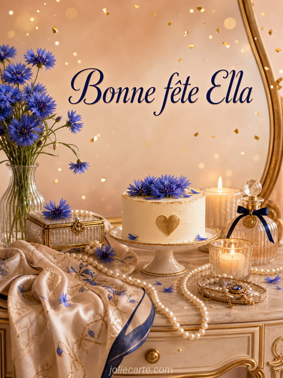 Carte bonne fĂȘte Ella