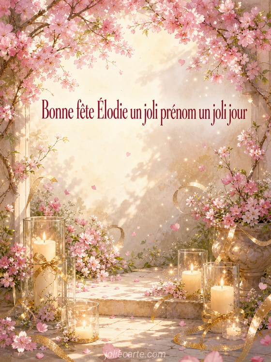 Carte bonne fête Élodie