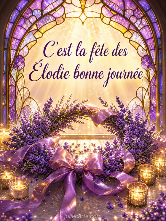 Carte bonne fête Élodie