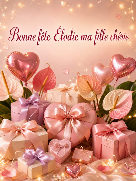 Carte bonne fête Élodie