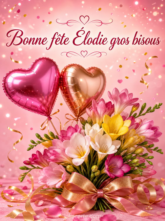 Carte bonne fête Élodie