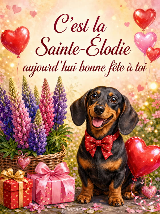 Carte bonne fête Élodie