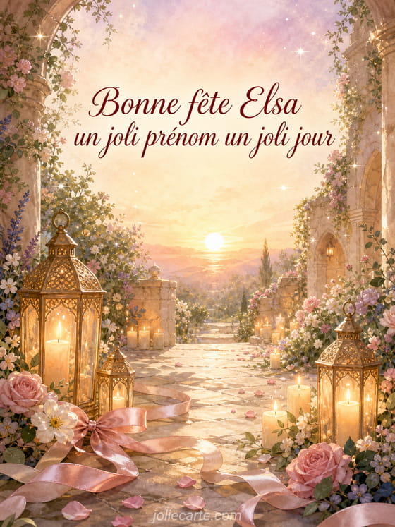 Carte bonne fête Elsa