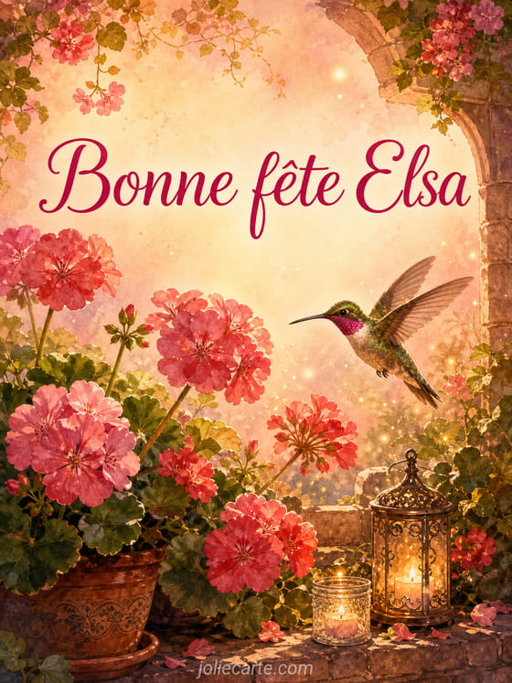 Carte bonne fête Elsa