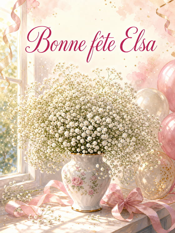 Carte bonne fête Elsa