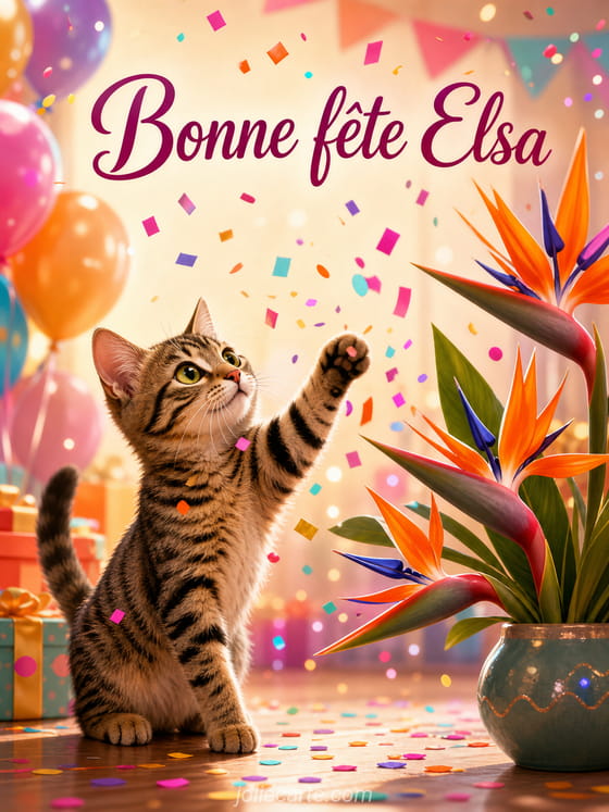 Carte bonne fête Elsa
