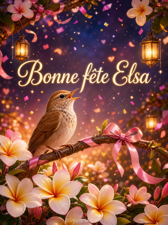 Carte bonne fête Elsa