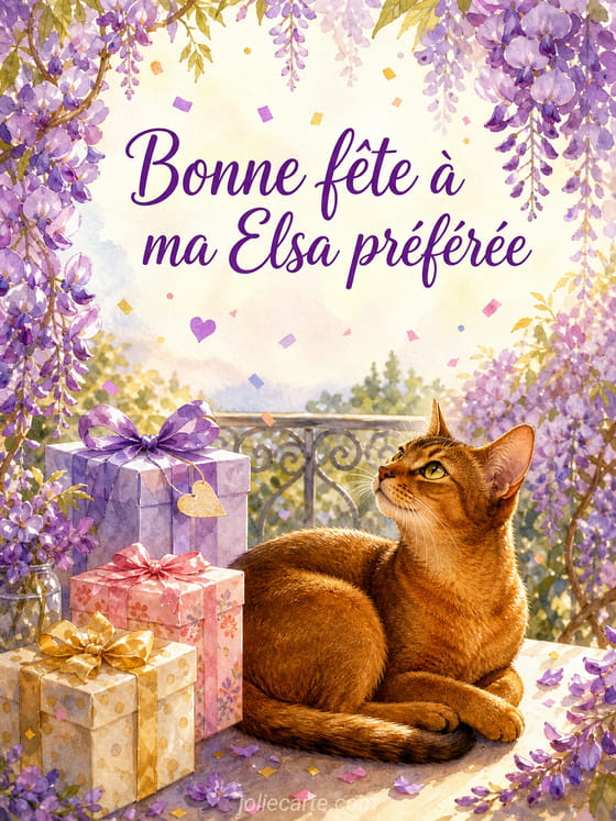 Carte bonne fête Elsa