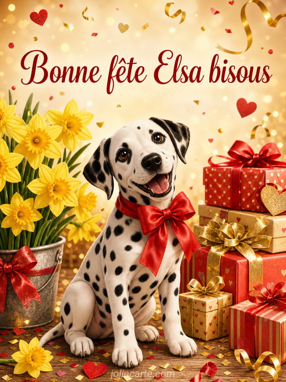 Carte bonne fête Elsa