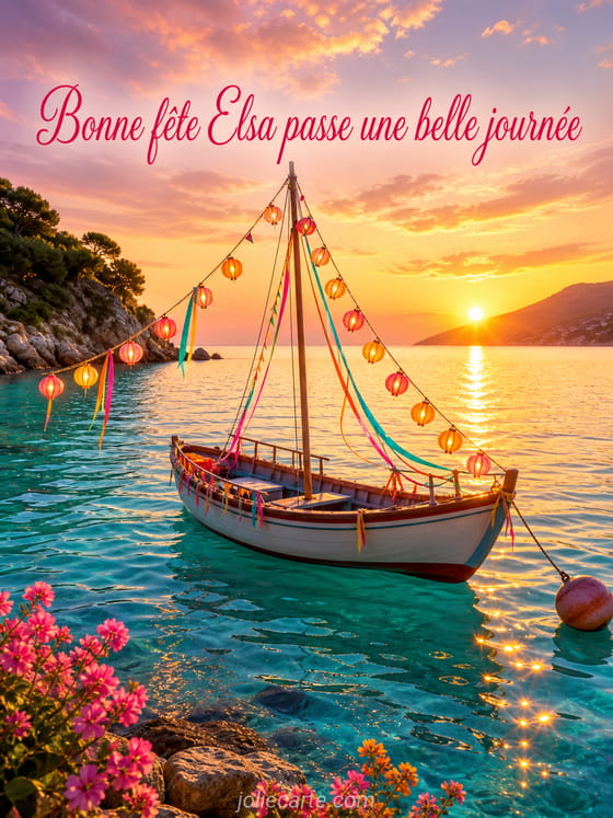 Carte bonne fête Elsa