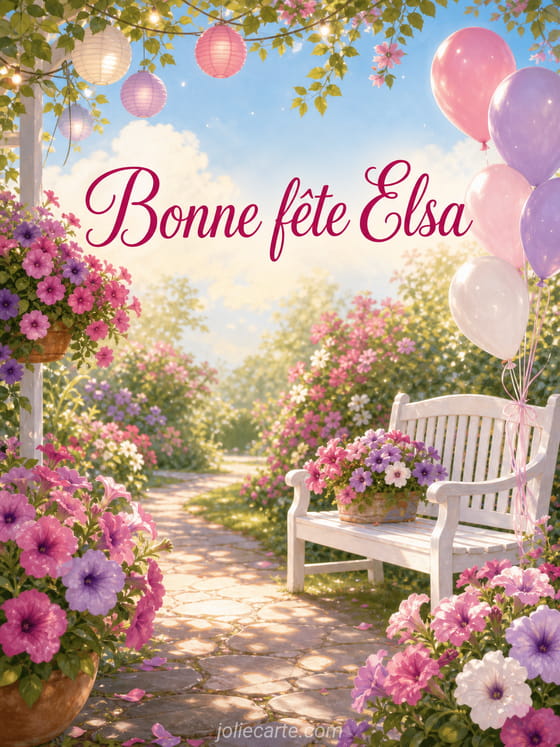 Carte bonne fête Elsa