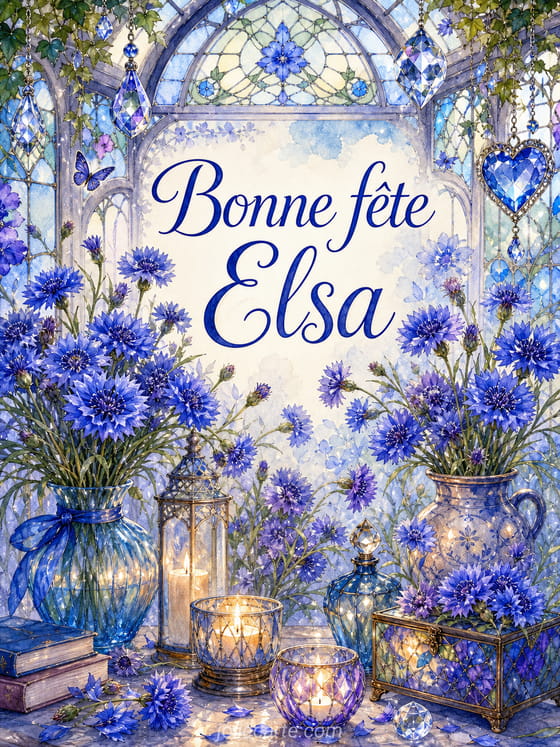 Carte bonne fête Elsa