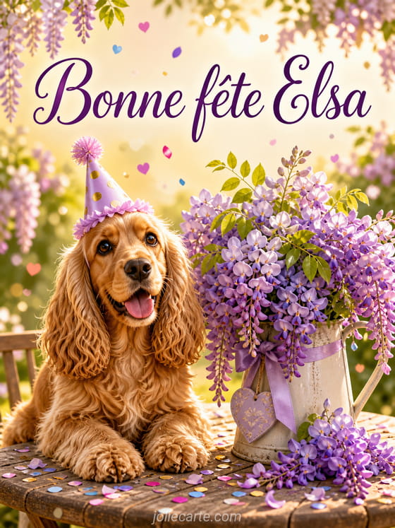 Carte bonne fête Elsa