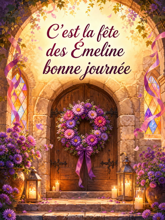 Carte bonne fête Émeline