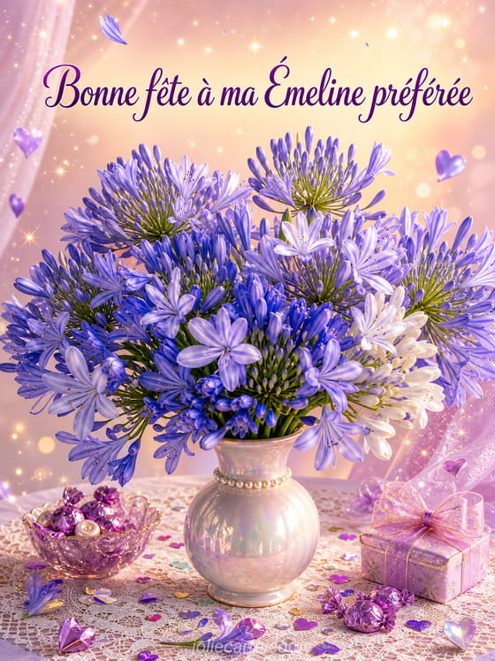 Carte bonne fête Émeline